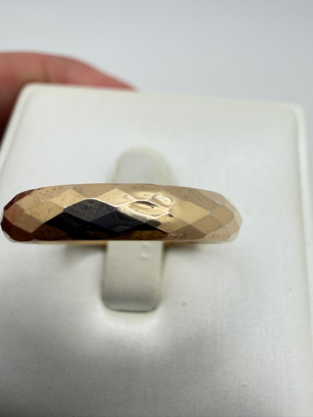 Vintage 925 OT Turkey Gold over Sterling Silver faceted ring/band! - Picture 10 of 10